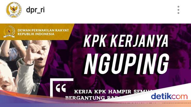 DPR Sindir KPK Kerjanya Nguping di Instagram Ini Kata KPK DPR Sindir KPK Kerjanya Nguping di Instagram Ini Kata KPK
