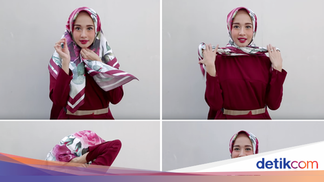 Kreasi Memakai Jilbab Segi Empat