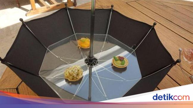 Sekop hingga Payung Jadi Wadah Makanan Unik dan Tempat 