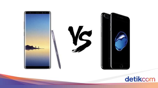 Spek Galaxy Note 8 dan iPhone 7 Plus, Unggul Mana?