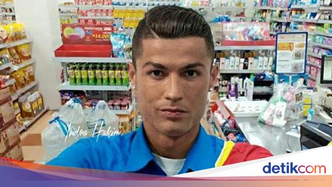 Cerita di Balik Foto Selfie Ronaldo Jadi Karyawan Indomaret