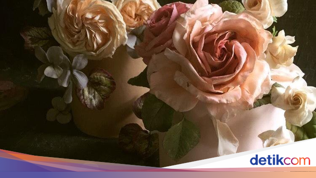 Cantik Banget! Cake Bunga Mawar Ini Persis Mawar Sungguhan