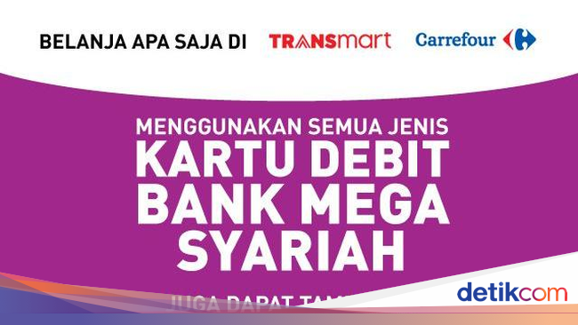 Pakai Kartu Debit Mega Syariah Diskon 5% di Transmart 