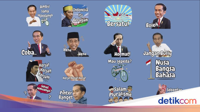 Presiden Jokowi Jadi Stiker Lucu di Line Presiden Jokowi Jadi Stiker Lucu di Line