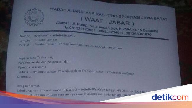 Demo Sopir Angkot Dan Taksi Di Bandung Selasa Besok Ditunda