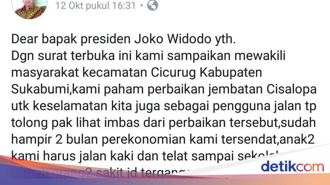 Dihantui Macet Kades Di Sukabumi Buat Surat Terbuka Untuk Jokowi