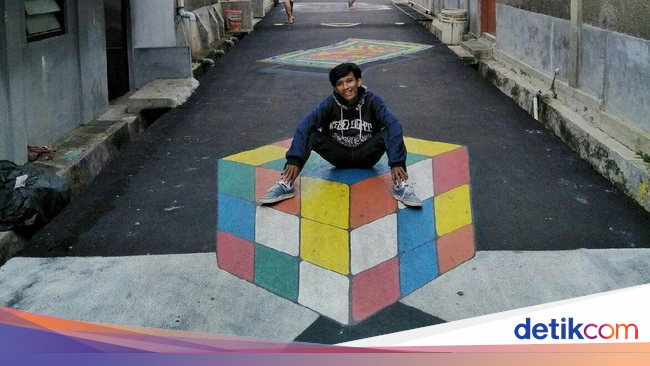 Mantap Lukisan 3d Jalanan Karya Remaja Di Depok