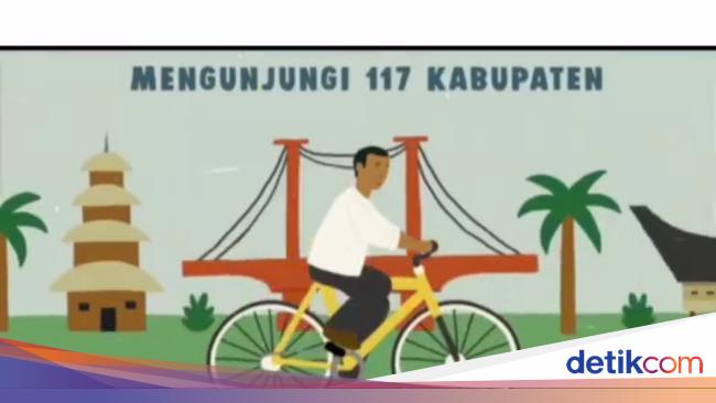 Kayuh Sepeda  Kuning Jokowi Bagikan Sepeda  Merah