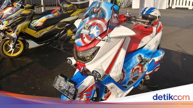 Keren Nmax  ini Disulap Bak Tunggangan Captain America