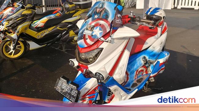 Keren Nmax ini Disulap Bak Tunggangan Captain America Keren Nmax ini Disulap Bak Tunggangan Captain America