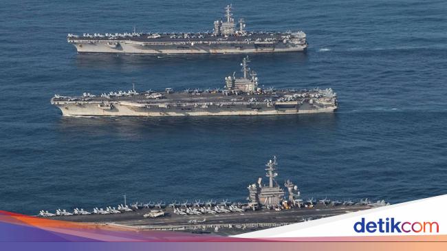 Korsel Tangkap 2 Pria China yang Rekam Kapal Induk AS Pakai Drone
