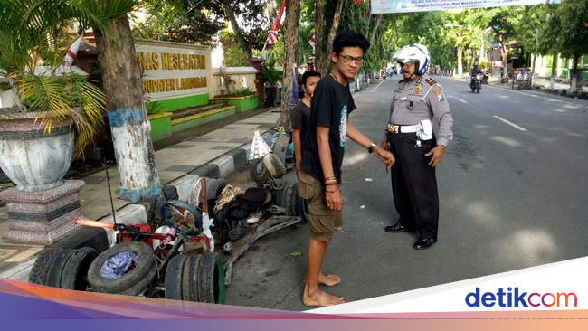  Modif  Terlalu Ekstrem Vespa Gembel Ditilang  Polisi 