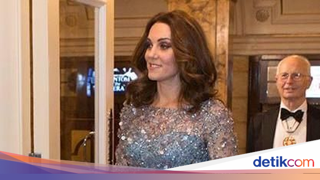 Cantiknya Kate Middleton Bak Putri Disney Pakai Gaun Biru 