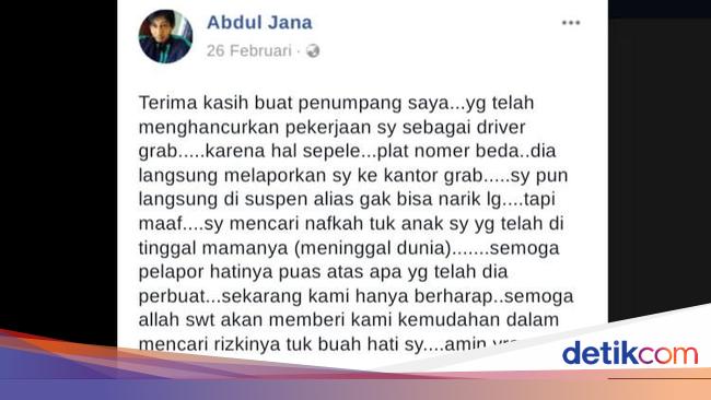 Viral Curhat Driver Grab Tak Bisa Narik Lagi Karena Pelat Beda
