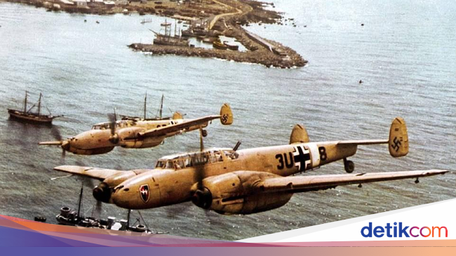 Potret Warna Langka Aksi Pesawat Nazi di Perang Dunia II Potret Warna Langka Aksi Pesawat Nazi di Perang Dunia II