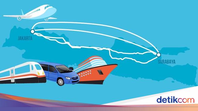 Murah Mana Mudik ke Surabaya Lewat Jalur Darat, Udara, dan ...