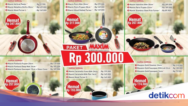 Ada Paket Alat Masak Serba Rp 300 000 di Transmart Carrefour 