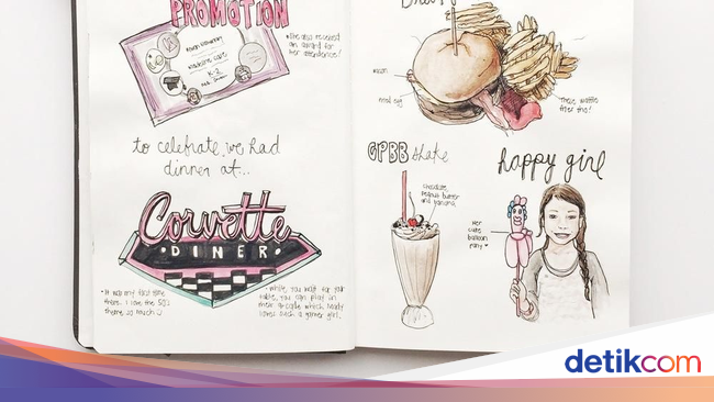 Keren Wanita Ini Tulis  Ulasan Makanan dengan Gambar  di  