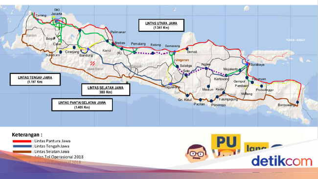 Simpan Nih! Ini Peta Jalur Mudik 2018 di Jawa