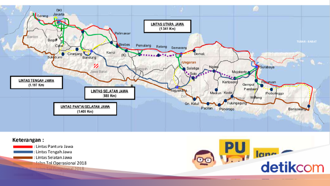 Simpan Nih! Ini Peta Jalur Mudik 2018 di Jawa Simpan Nih! Ini Peta Jalur Mudik 2018 di Jawa