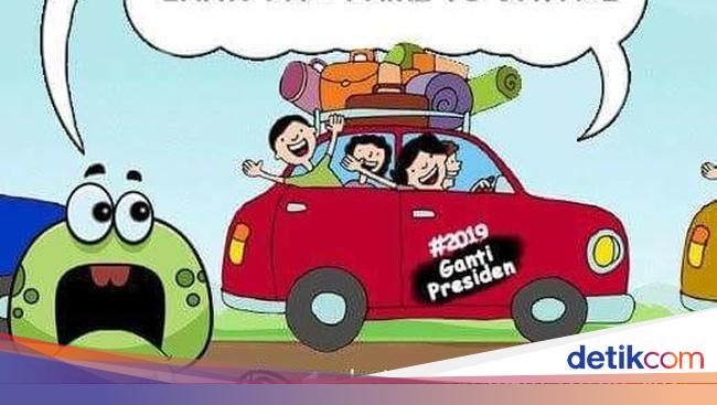 Animasi Pengantin Muslim Naik Basikal Hitam Putih