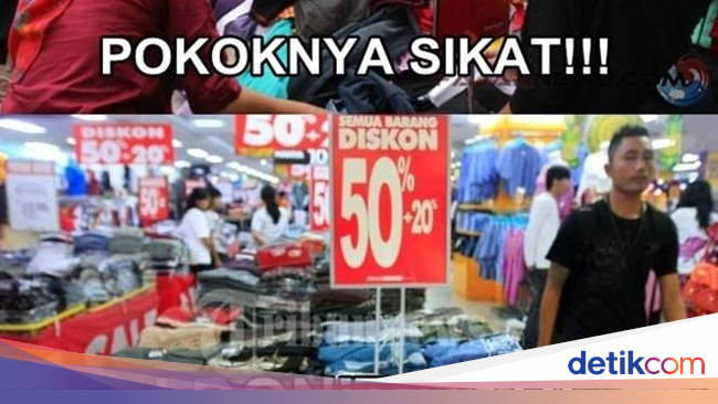 Meme Kocak Pemburu Diskon Baju Lebaran 