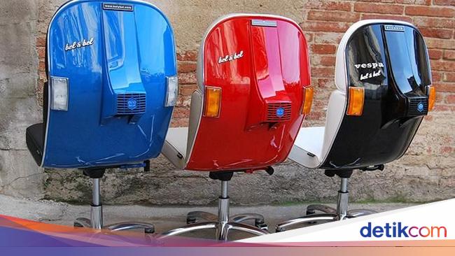 Keren Vespa Bekas Ini Disulap Jadi Kursi Kantor Foto 3 Keren Vespa Bekas Ini Disulap Jadi Kursi Kantor Foto 3