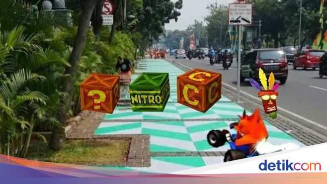 Netizen Ributkan Cat Trotoar di Medan Merdeka