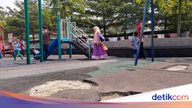 Potret Kerusakan Taman Alun alun iBandungi