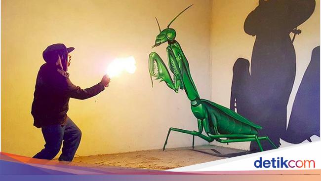 Keren Banget! Seni Grafiti 3D Ini seperti Keluar dari Tembok