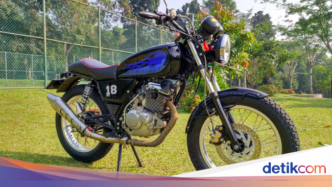 Modif Suzuki Thunder 125 'Si Api Biru' Pelahap Gunung Salak