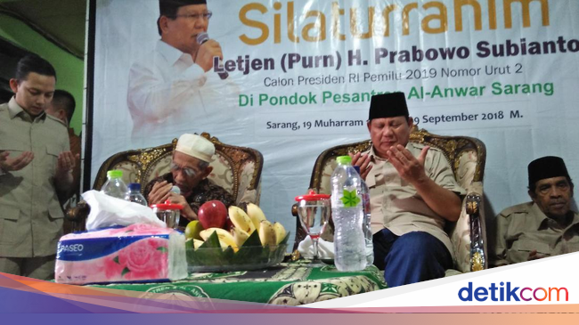 Prabowo Sowan ke Mbah Moen: Saya Tak Datang Minta Dukungan