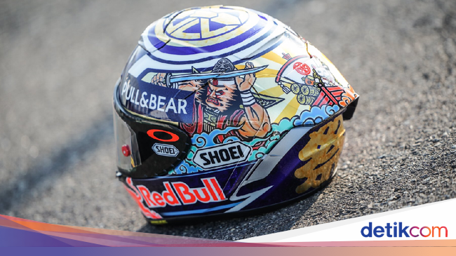 Keren! Helm Spesial Marquez untuk Balapan di Jepang