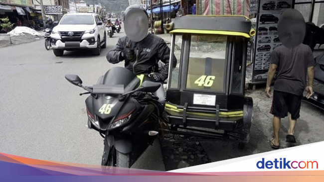 Bikin Greget, Yamaha R15 T Jadi Becak Motor Bernomor Rossi