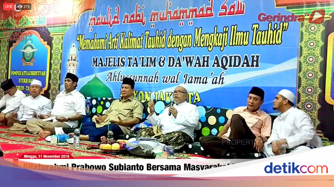 Prabowo Silaturahmi dengan Warga Tanah Abang