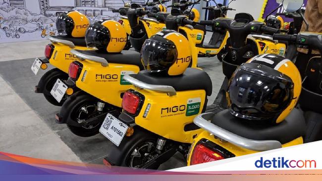 Kuning kuning Cerahnya Sepeda  Listrik Bertarif Sewa Rp 6 