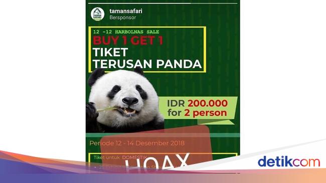 Taman Safari Bogor Kecam Hoax Promo Tiket Istana Panda