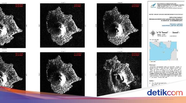  Gunung Anak Krakatau Longsor 64 Hektare Begini Bentuknya 