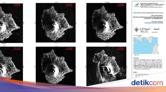 Gunung Anak Krakatau Longsor 64 Hektare Begini Bentuknya Gunung Anak Krakatau Longsor 64 Hektare Begini Bentuknya
