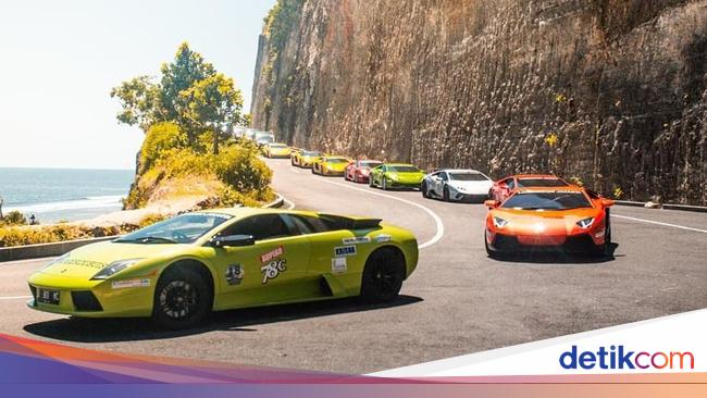Komunitas Mobil  Mewah  Lamborghini  Plesiran di Bali