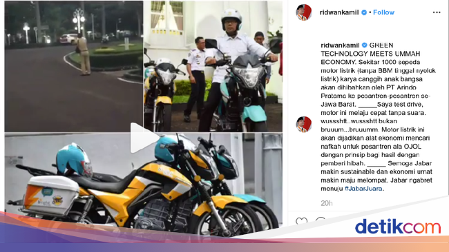 Wuusshh Bukan Brum Ridwan Kamil Jajal Motor Listrik Wuusshh Bukan Brum Ridwan Kamil Jajal Motor Listrik