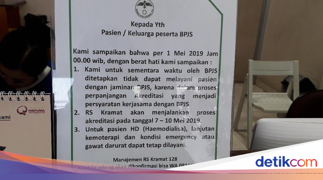 11 RS di DKI Putus Kontrak dengan BPJS, RSUD Tetap Layani 