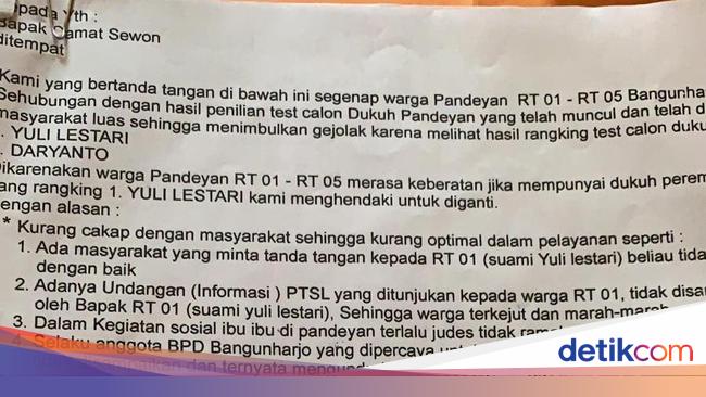 Ini Dia Isi Surat Penolakan Warga Terhadap Kadus Perempuan Di Bantul Ini Dia Isi Surat Penolakan Warga Terhadap Kadus Perempuan Di Bantul
