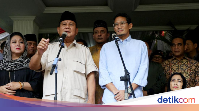 Gugat ke MK, Prabowo-Sandi Klaim Menang Pilpres 52 Persen - detikNews