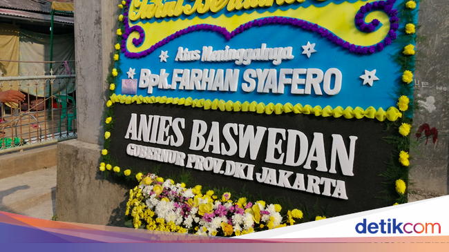 Anies Kirim Bunga Duka Cita ke Farhan Syahfero Korban 