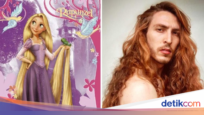 Bikin Takjub Pria Ini Punya Rambut Panjang Seindah Rapunzel