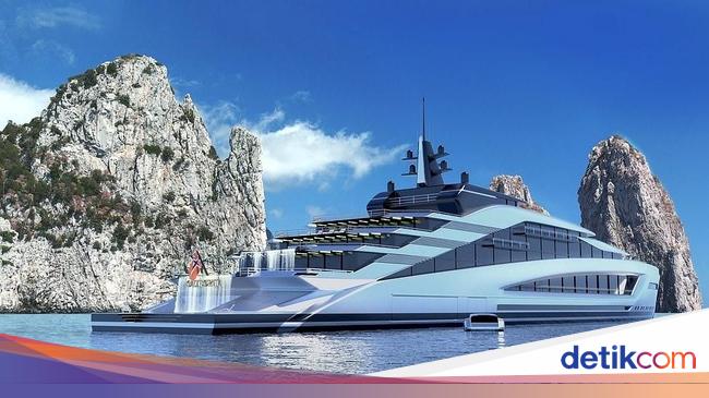 Foto: Kapal Yacht Super Mewah, Ada Air Terjunnya!