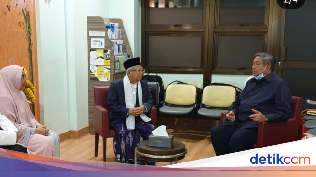 Jenguk Ibu Ani, Ma'ruf Amin Diterima Langsung SBY - detikNews