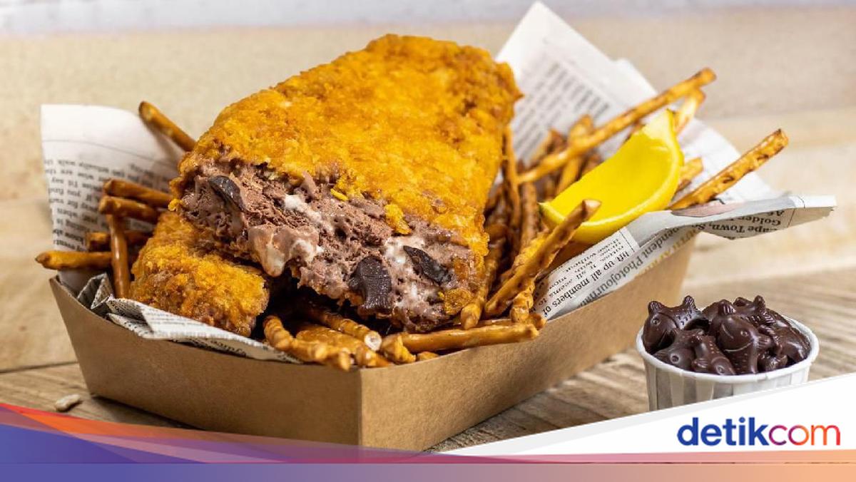 Nyamm! Es Krim Goreng Ini Bentuknya Persis Fish and Chips