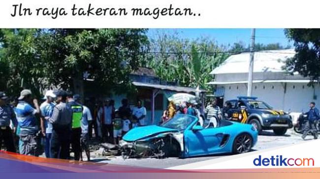 Viral Super Car Ringsek Akibat Kecelakaan di Magetan 